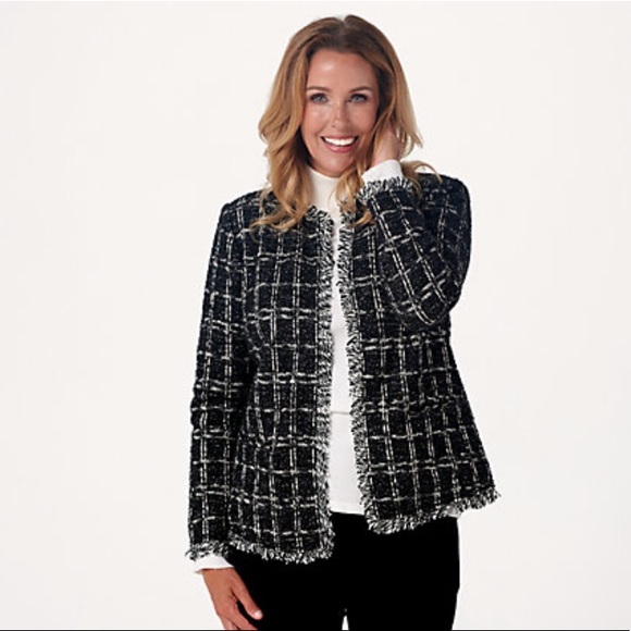 Joan Rivers 30th Anniversary Boucle Jacket with Fringe Edge - Picture 8 of 8